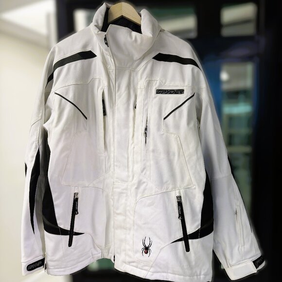 White Mens Spyder Jacket - Picture 1 of 5